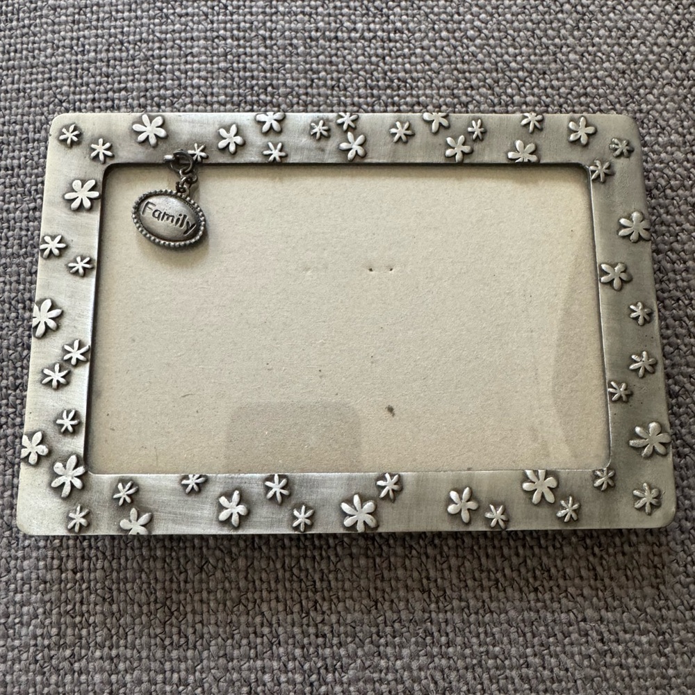 Floral Silver Picture Frame